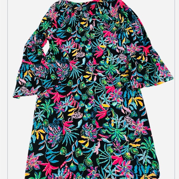 Lilly Pulitzer Norris 3/4 Sleeve Dress Onyx Paradise Glow S - Picture 9 of 10